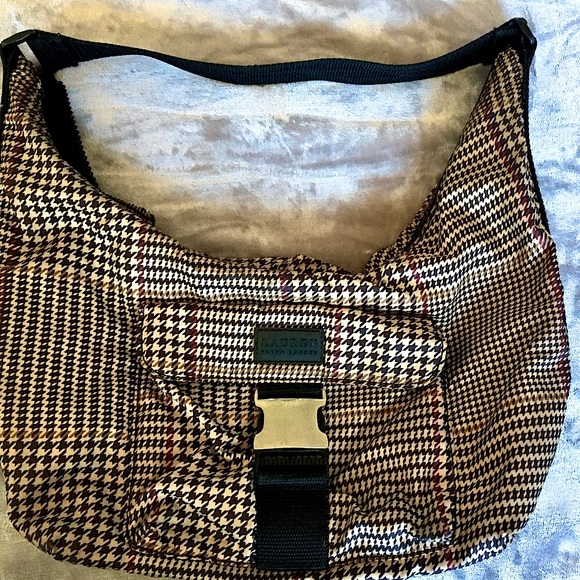 Ralph Lauren Handbags - Ralph Lauren Plaid houndstooth shoulder bag - lightweight travel friendly fall